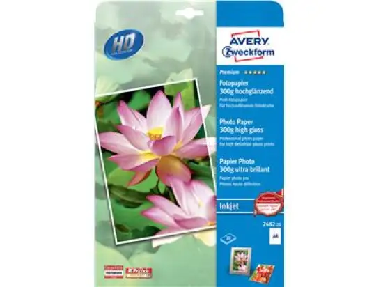 Fotopapier Avery Zweckform 2482-20 A4 300g Premium hochglänzend, Pack 20 Blatt