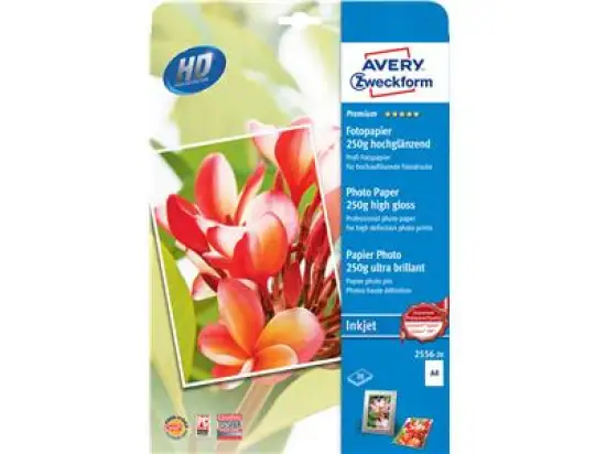 Fotopapier Avery Zweckform 2556-20 A4 250g Premium hochglänzend, Pack 20 Blatt