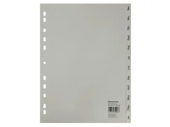 Monats-Register Soennecken 121060780 1533 A4 Dezember-Januar Kunststoff (PP) grau A4 volle Höhe