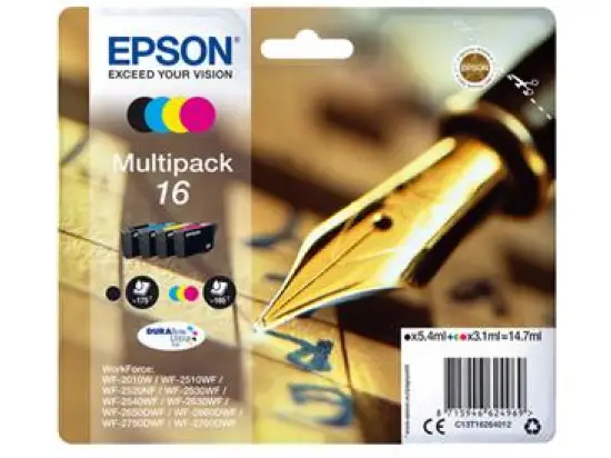 Tintenpatrone Epson C13T16264012 16 Multipack 14.7ml je 1 x schwarz/cyan/magenta/gelb