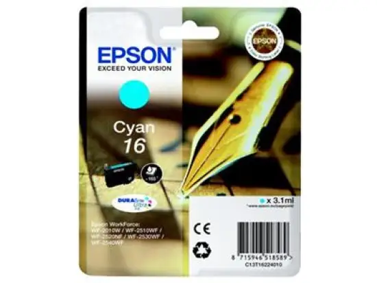 Tintenpatrone Epson C13T16224012 16 cyan 3.1ml