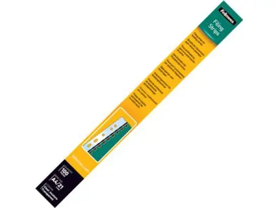 Abheftstreifen Fellowes 5360401 A4 2:1-Teilung Plastikbindung, Pack 100 Stk