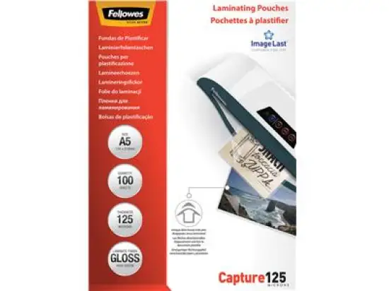 Laminierhülle Fellowes 5307302 A5 125micron glänzend Format: 160x216mm, Pack 100 Stk