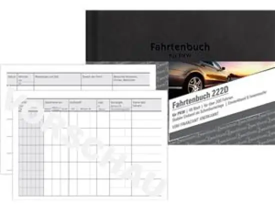 Fahrtenbuch Avery Zweckform 222D A6-quer, 48 Blatt, mit Kraftstoffverbrauchstabelle, Pack 5 Stk