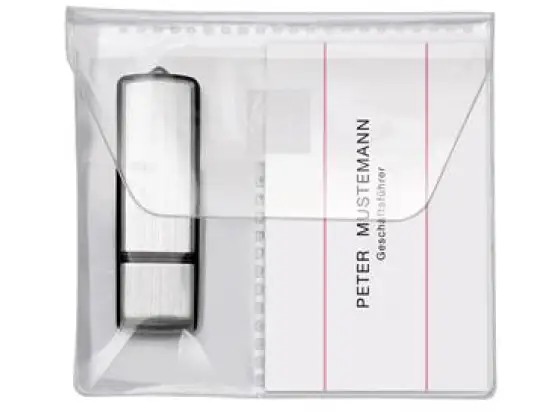 USB Stick-Hülle Veloflex 2256010 selbstklebend Kunststoff (PP) glasklar zum Einkleben, Pack 5 Stk