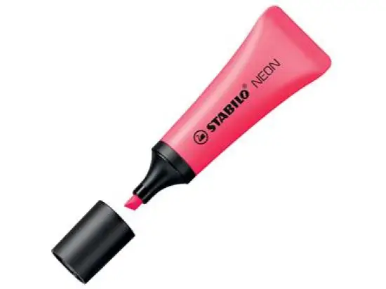 Textmarker Stabilo 72/56 Neon 2-5mm, Keilspitze, pink, Pack 10 Stk