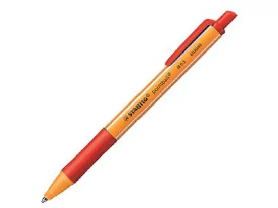 Kugelschreiber Stabilo 6030/40 pointball 0,5mm, Wechselmine, Druckmechanik, rot