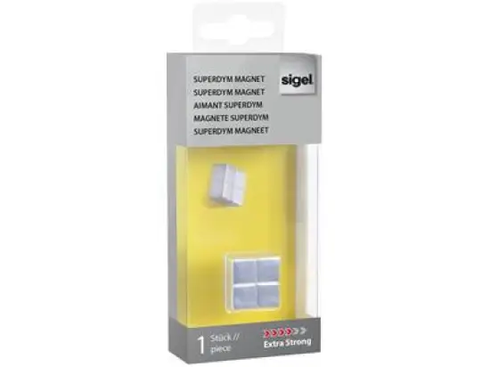 Magnetwürfel Sigel GL195 artverum 2x1x2cm silber