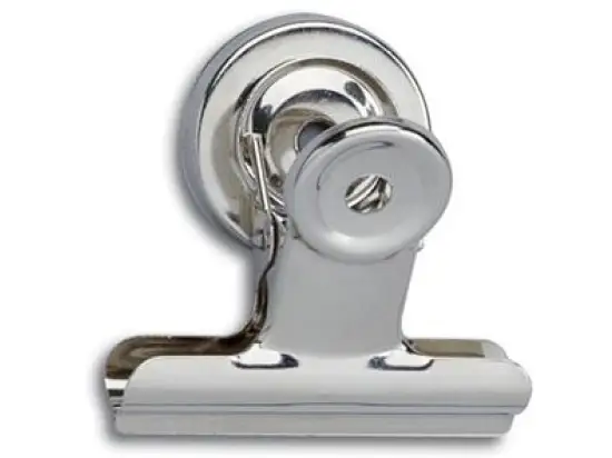 Briefklemmer Maul 2185096 50mm mit Magnet Metall vernickelt, Pack 2 Stk