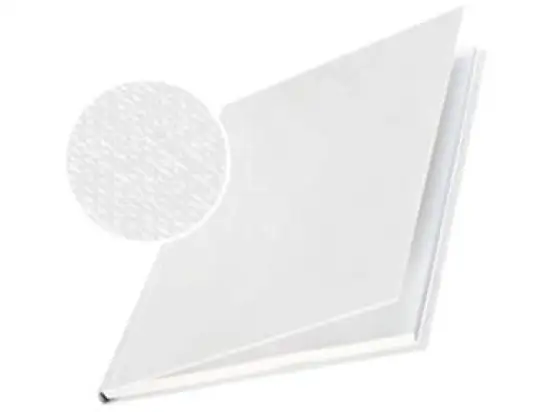 Buchbindemappen Leitz 7391-00-01 73910001 impressBIND A4, Hard Cover, 7,0 mm, Leinen, weiß, Pack 10 Stk