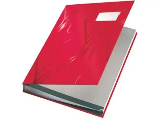 Unterschriftenmappe Leitz 5745-00-25 57450025 Design 18 Fächer, rot