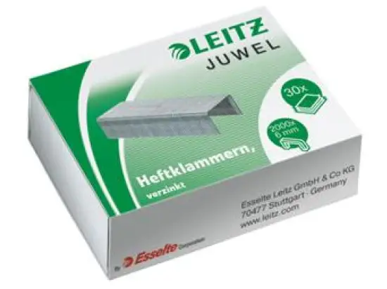 Heftklammern Leitz 5642-00-00 56420000 6mm Juwel verzinkt, Pack 2000 Stk
