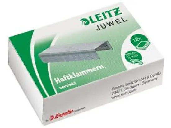 Heftklammern Leitz 5640-00-00 56400000 6/4 Juwel verzinkt 2M, Pack 2000 Stk