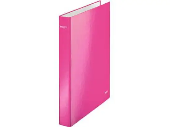 Ringbuch Leitz 4241-00-23 42410023 Wow A4, 2 Ringe Ø 25mm, Pappe/Papier laminiert, D-Ring-Mechanik, pink