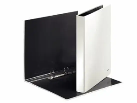 Ringbuch Leitz 4241-00-01 42410001 Wow A4, 2 Ringe Ø 25mm, Pappe/Papier laminiert, D-Ring-Mechanik, perlweiß