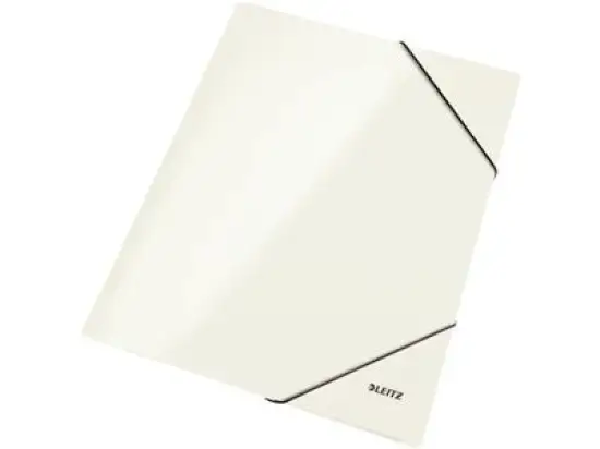 Eckspannermappe Leitz 3982-00-01 39820001 Wow perlweiß A4 Karton/ Pappe