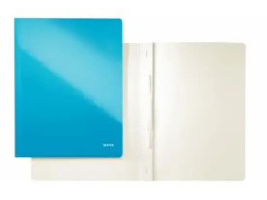 Schnellhefter Leitz 3001-00-36 30010036 Wow blau-metallic A4 Karton/Pappe, Pack 10 Stk