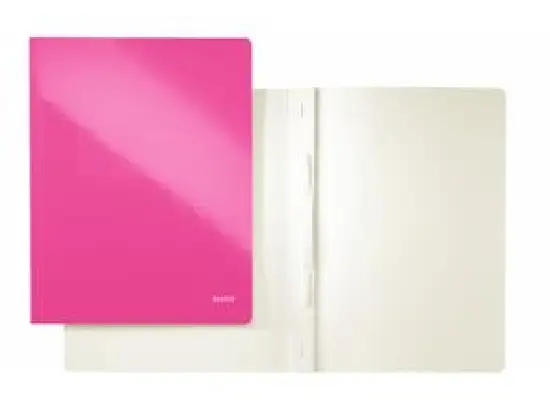 Schnellhefter Leitz 3001-00-23 30010023 Wow pink-metallic A4 Karton/Pappe, Pack 10 Stk