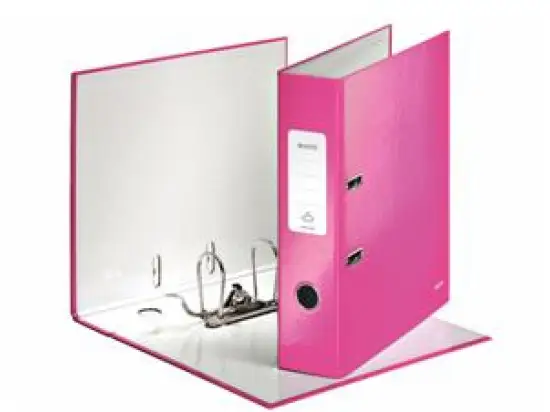 Ordner Leitz 1005-00-23 10050023 Wow A4, 80mm, Pappe/laminiertes Papier, pink