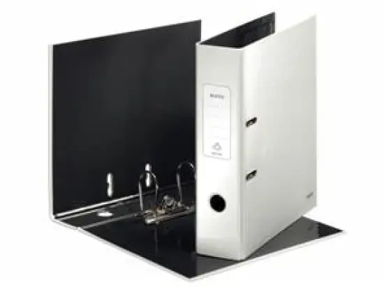Ordner Leitz 1005-00-01 10050001 Wow A4, 80mm, Pappe/laminiertes Papier, perlweiß
