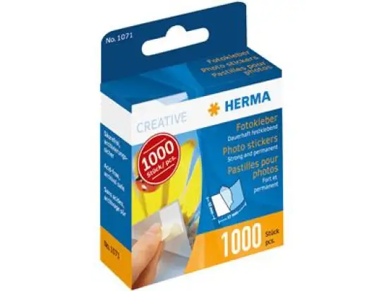 Fotokleber Herma 1071 permanent Kartonspender, Pack 10 x 1000 Stk
