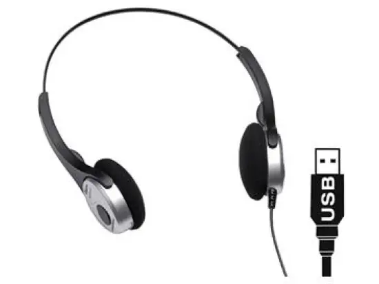 Kopfhörer Grundig PCC5653 Digta 565 USB Überkopfbügel, mit Schnelltrennkupplung, USB-Stecker