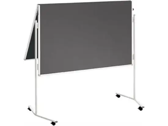 Moderationstafel Franken ECO-UMTFG12R ECO-UMTF-G12R Eco 120 x 150 cm (B x H), klappbar, beidseitig Filz, Aluminiumrahmen, grau
