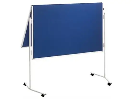 Moderationstafel Franken ECO-UMTFG03R ECO-UMTF-G03R Eco 120 x 150 cm (B x H), klappbar, beidseitig Filz, Aluminiumrahmen, blau