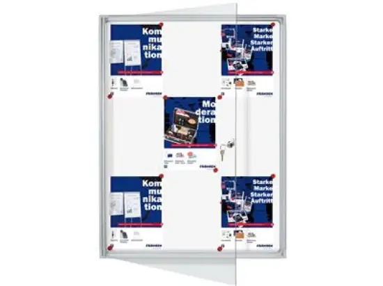 Flachschaukasten Franken FSA9 Innenbereich, magnetisch, Flügeltür, Alu, 79x98x3,5cm