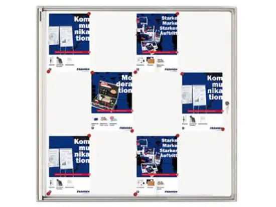 Flachschaukasten Franken FSA12 Innenbereich, magnetisch, Flügeltür, Alu, 96x98x3,5cm