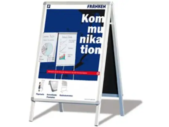 Plakatständer Franken BSA0 A0, Aluminium, Schnellwechselrahmen, Kunststoffscheibe