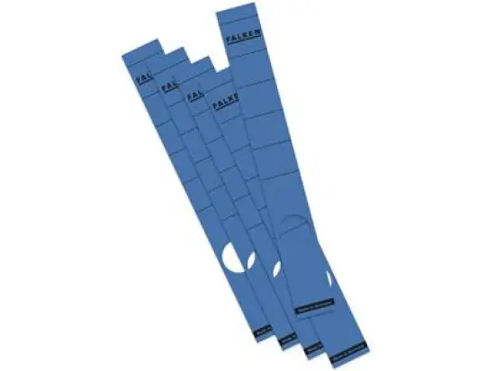 Ordner-Rückenschild Etiketten Falken 11287034 lang/schmal, selbstklebend, mit Aufdruck, blau, Pack 10 Stk