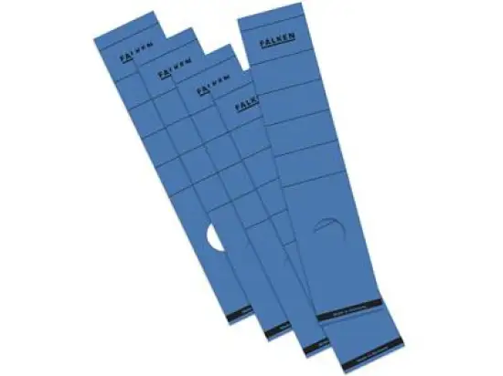 Ordner-Rückenschild Etiketten Falken 11286895 lang/breit, selbstklebend, mit Aufdruck, blau, Pack 10 x 10 Stk