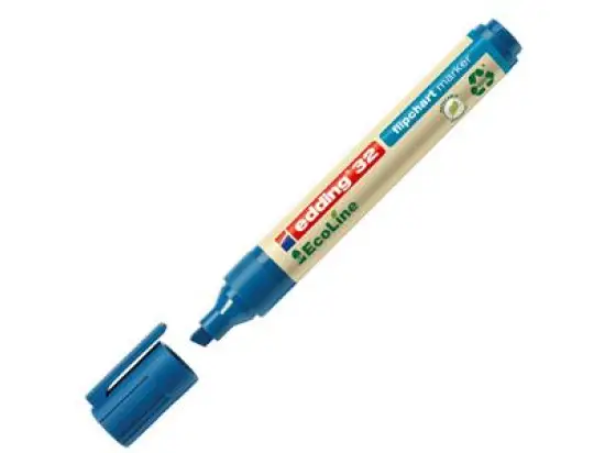 Flipchartmarker Edding 32 EcoLine 4-32003 1-5mm, Keilspitze, blau