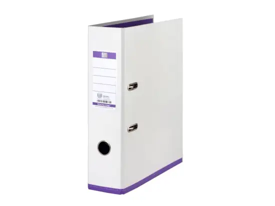 Ordner Elba 100081030 10489WEVI myColour, Strong-Line A4, 80mm, Pappe/PP-Folie, Wechselfenster, Bicolour-Optik, weiß/violett, Pack 10 Stk