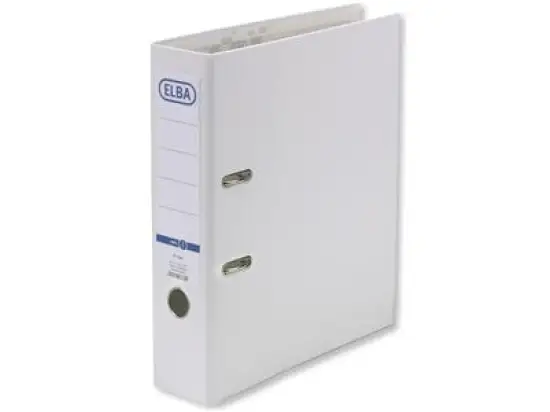 Ordner Elba 100202147 10456WE smart Pro A4, 80mm, Pappe/PP-Folie, Wechselfenster, weiß