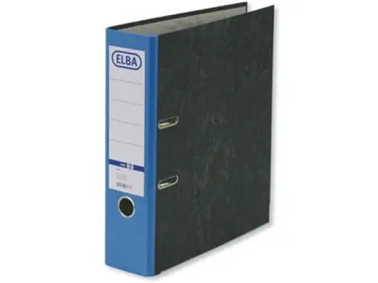 Ordner Elba 100023246 10428BL smart Original A4, 80mm, Pappe/Wolkenmarmor, blauer Rücken, Pack 10 Stk