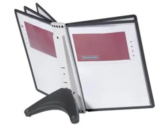 Sichttafel-Tischständer Durable 5540-01 554001 Sherpa Soho 5 schwarz mit 5 schwarzen Tafeln