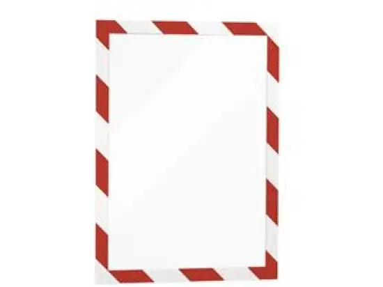 Magnetrahmen Durable 4944-132 4944132 Duraframe Security A4 rot/weiß selbstklebend, Pack 2 Stk