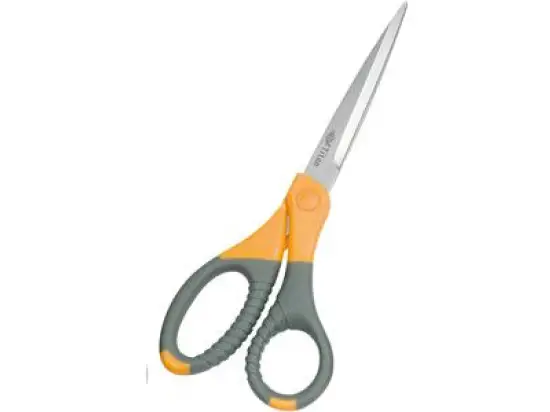 Schere Wedo 9858 985 8 Titan Plus Länge: 21,5 cm, Edelstahl Softgriff grau/gelb