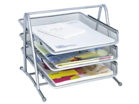 Briefablage Wedo 65854 65 854 Office silber A4 mit 3 Schüben