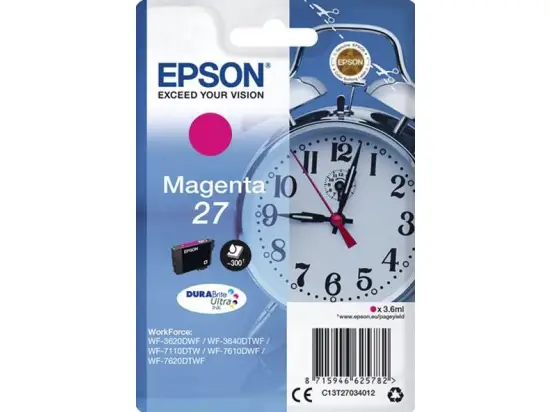 Tintenpatrone Epson C13T27034012 27 magenta 3.6ml 300 Seiten