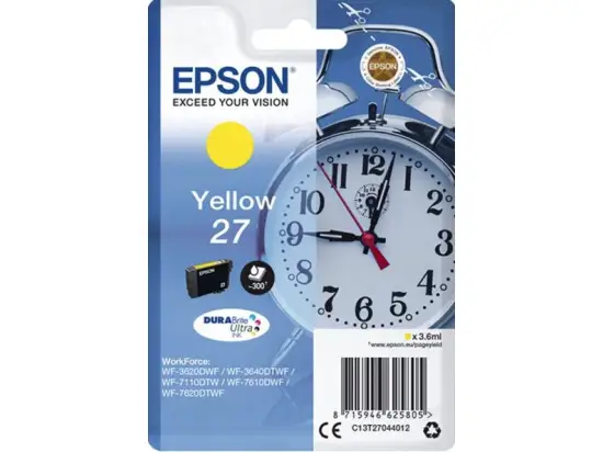 Tintenpatrone Epson C13T27044012 27 gelb 3.6ml 300 Seiten