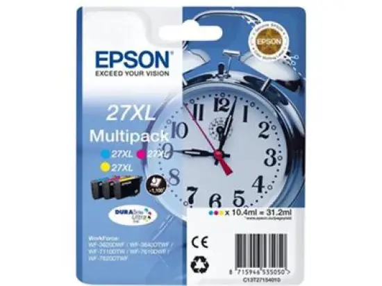 Tintenpatrone Epson C13T27154012 27XL Multipack 31.2ml je 1 x cyan/magenta/gelb