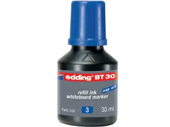 Whiteboardmarker-Nachfülltusche Edding BT30 4-BT30003 blau, für edding 2/250/360/361/363/365, 30ml
