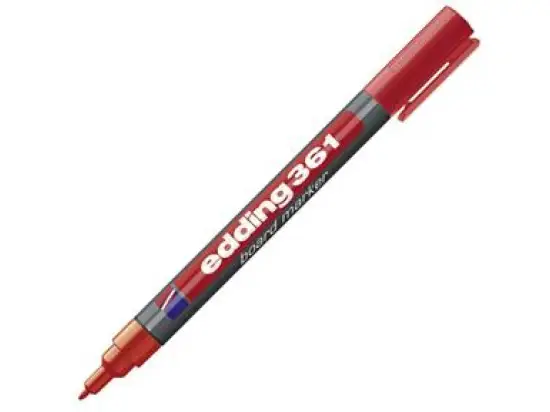 Whiteboardmarker Edding 361 4-361002 1mm, Rundspitze, rot