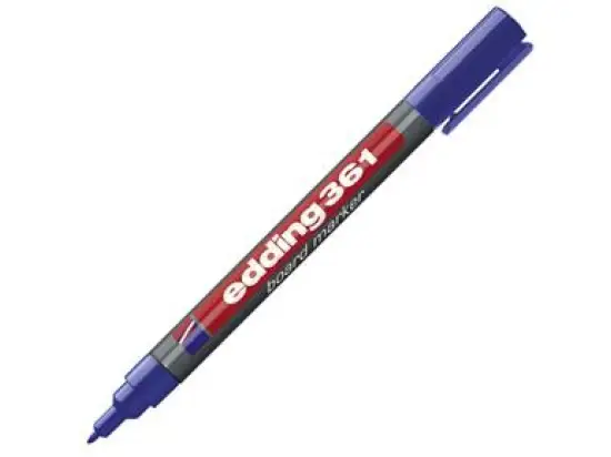 Whiteboardmarker Edding 361 4-361003 1mm, Rundspitze, blau