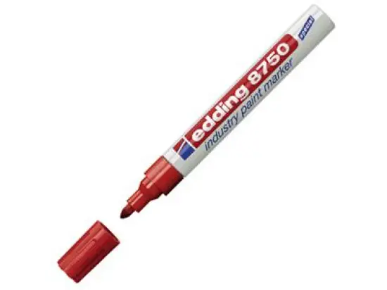 Lackmarker Edding 8750 4-8750002 2-4mm, Rundspitze, rot