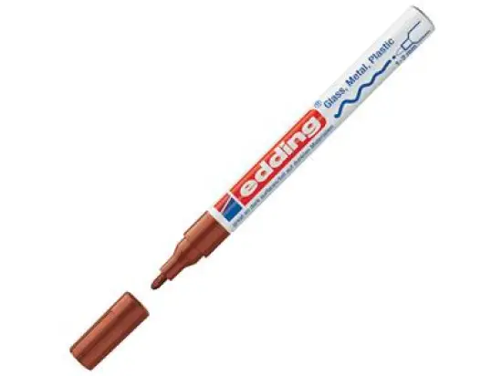 Glanzlack-Marker Edding 751 4-751-9-007 1-2mm, Rundspitze, braun, Pack 10 Stk