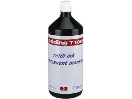 Permanentmarker-Nachfülltusche Edding T1000 4-T1000002 rot, für permanente Edding Marker, Flasche 1000ml